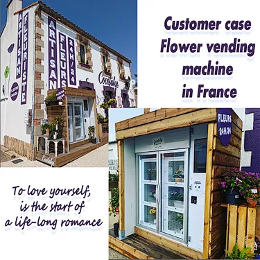 Flower vending machine: 24/7 Fresh Flower Store in France